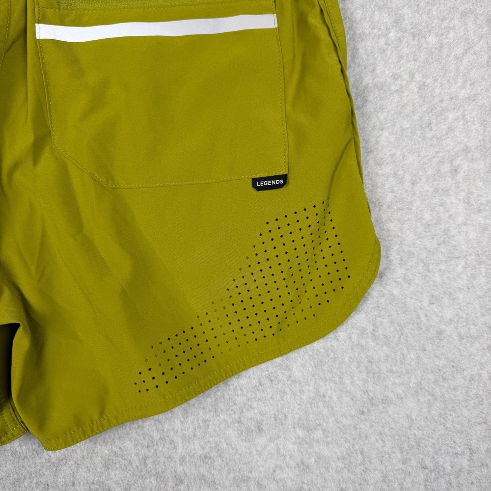 Legends Shorts Mens S Relay Lime Burst 7" Stretch Linerless Workout Activewear - Picture 7 of 16